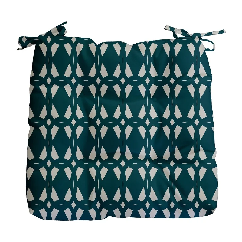 Discount Days 19 x 18-inch Geo-Craze Geometric Print Outdoor Seat Cushion
