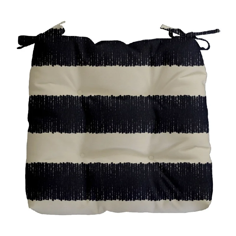 Savings Galore 19 x 18-inch Twisted Stripe Stripe Print Outdoor Seat Cushion