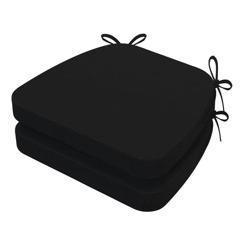 Super Savings 2-Pack D-Shaped Outdoor Seat Cushion for Dining Chairs with Ties and Removable Cover Super Savings 2-Pack D-Shaped Outdoor Seat Cushion for Dining Chairs with Ties and Removable Cover
