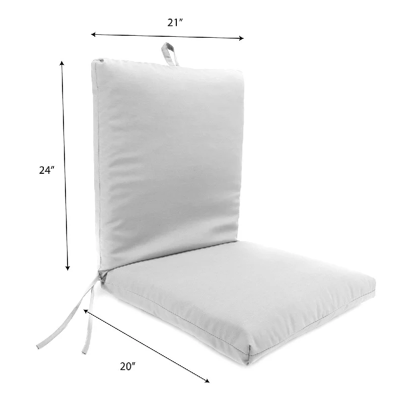 21" x 44" Outdoor Chair Cushion with Ties and Loop - 44'' L x 21'' W x 3.5'' H