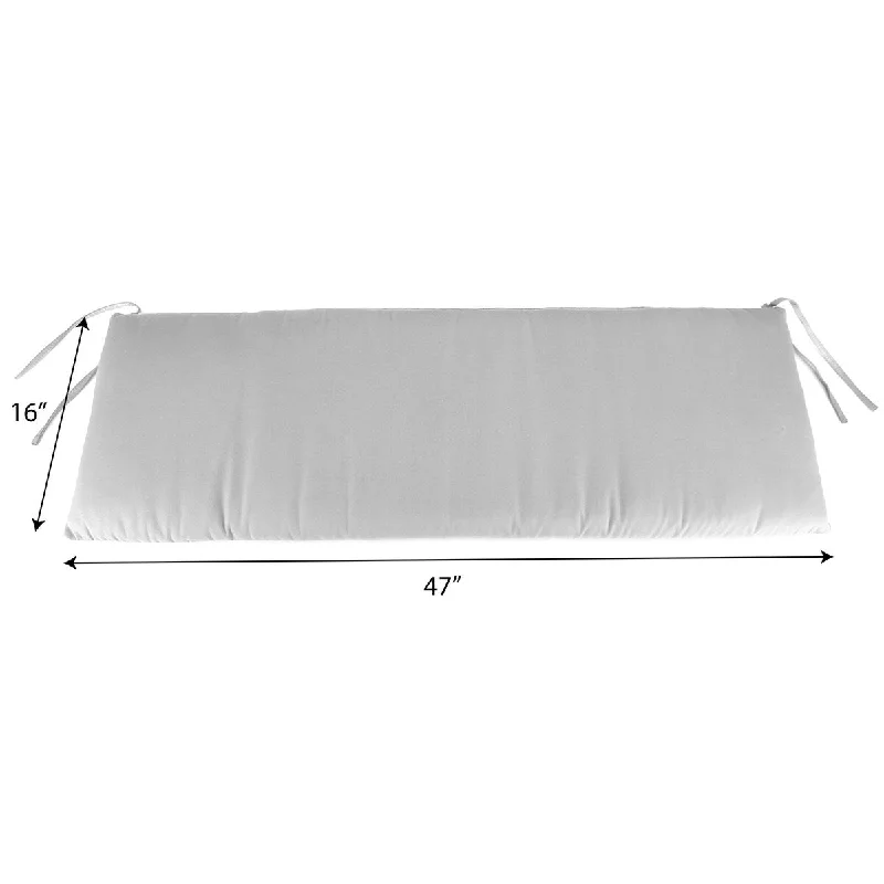 47" x 16" Outdoor Bench Cushion with Ties - 16'' L x 47'' W x 3'' H