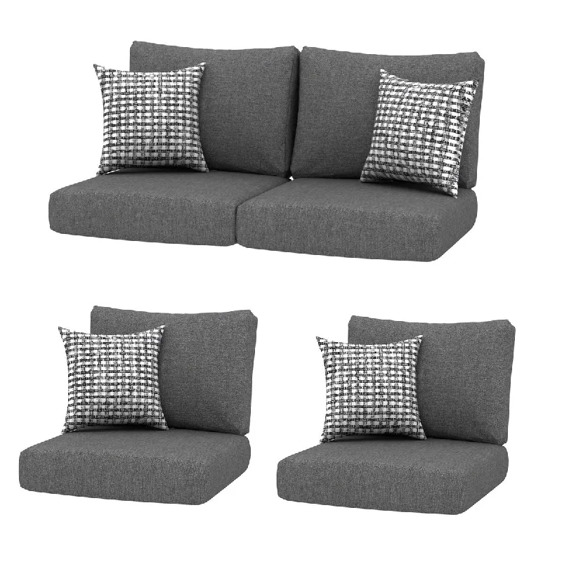 Limited Availability 4PC Chat Outdoor 24x24 Replacement Cushions with Pillows - 4PC Chat Limited Availability 4PC Chat Outdoor 24x24 Replacement Cushions with Pillows - 4PC Chat