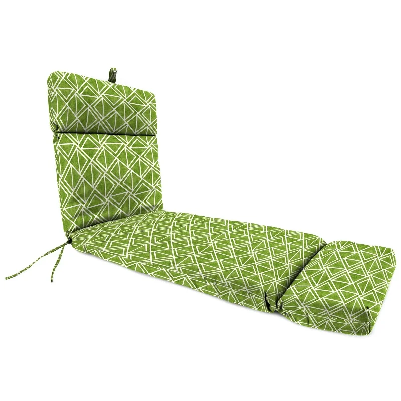 72" x 22" Green Diamond Outdoor Chaise Lounge Cushion with Ties and Loop - 72'' L x 22'' W x 3.5'' H