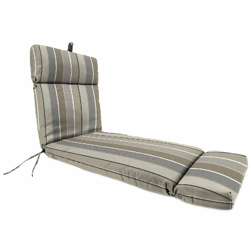 72 x 22 in. Rectangular Outdoor Chaise Lounge Cushion with Ties and Hanger Loop