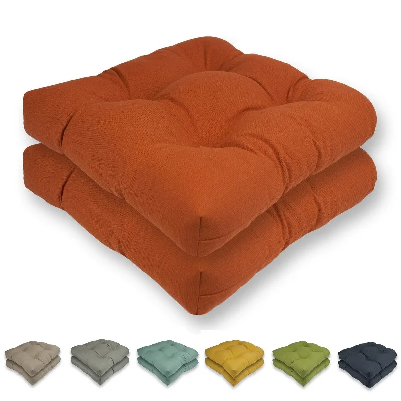 Final Markdown Austin Horn Classics Sunbrella Reversible Chair Cushion (Set of 2) - 16 x 16 x 3 Final Markdown Austin Horn Classics Sunbrella Reversible Chair Cushion (Set of 2) - 16 x 16 x 3