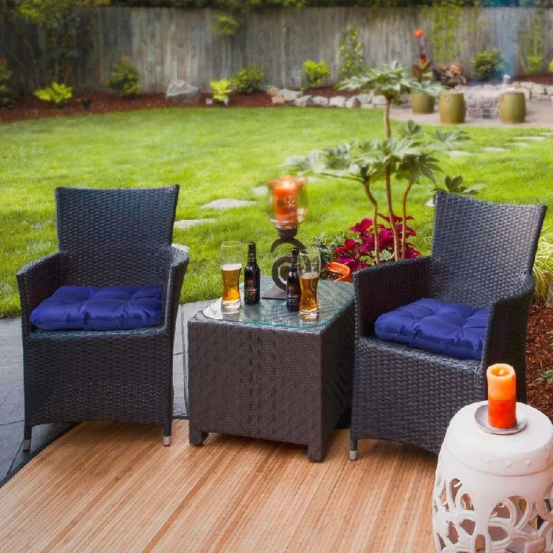 Special Savings Blue Sheen Dining Chair Cushion (Set of 2) by Havenside Home - N/A