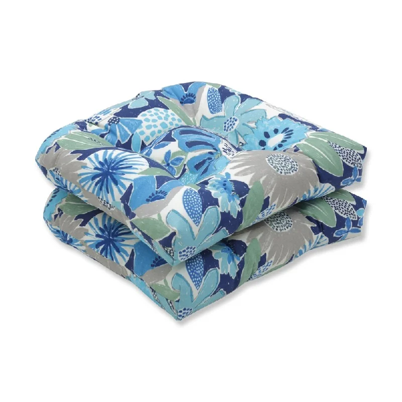 Final Sale Catching Rays Cobalt Wicker Seat Cushion (Set of 2)