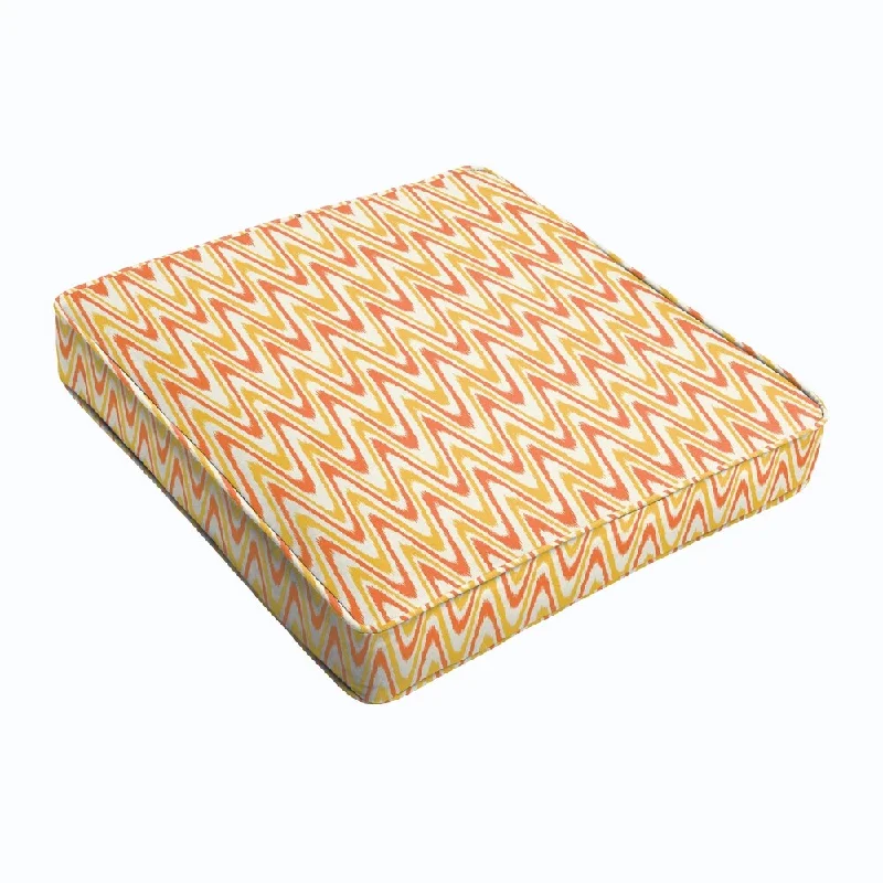 Citrus Waves Square Cushion - Corded