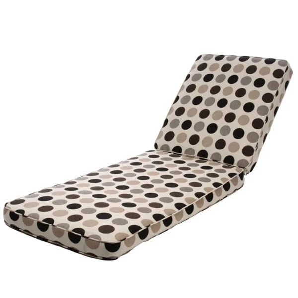 Clara Wicker Sun Lounger Cushion with Sunbrella Fabric- Designer