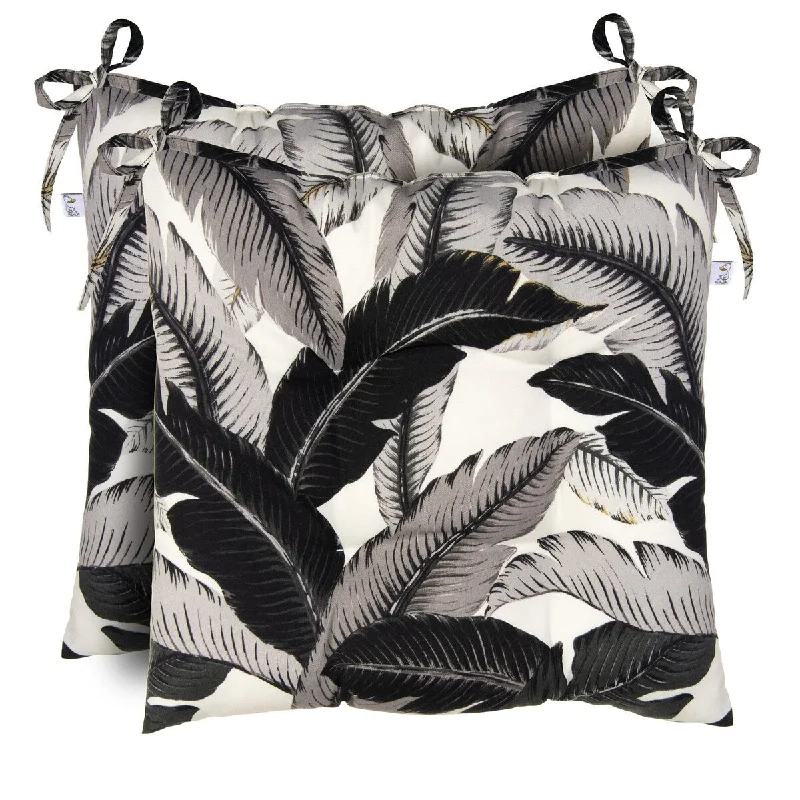 Coastal Nights Tufted Seat Cushion With Ties 2 Pack