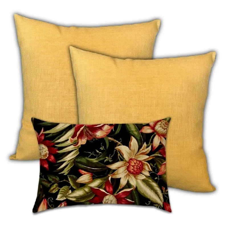 Can't Be Beat Dark Oceans Markers Indoor/Outdoor, Zippered Pillow Cover, Set of 2 Large & 1 Lumbar, Gold, Straw, Yellow Can't Be Beat Dark Oceans Markers Indoor/Outdoor, Zippered Pillow Cover, Set of 2 Large & 1 Lumbar, Gold, Straw, Yellow