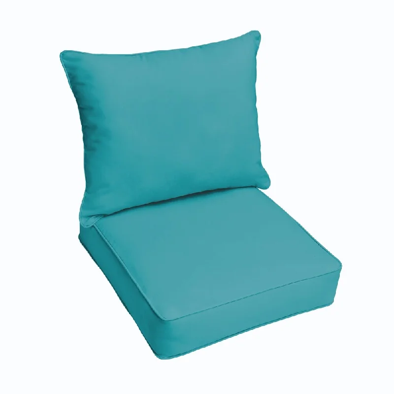 Dawson Aqua Blue Indoor/ Outdoor Dri-Fast? Cushion and Pillow Set