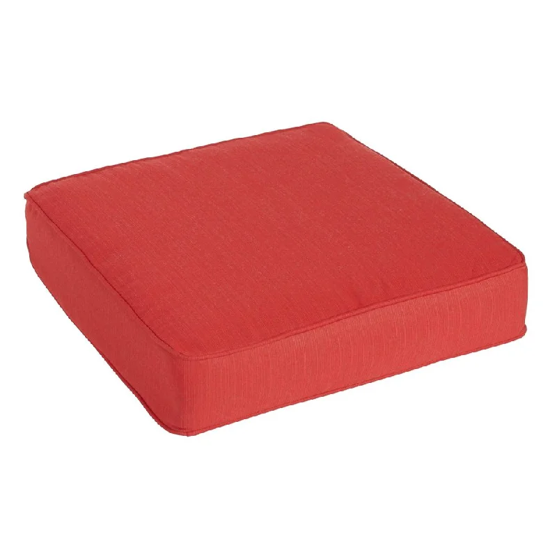 Dawson Sunbrella Textured Red Indoor/ Outdoor Dri-Fast Corded Cushion