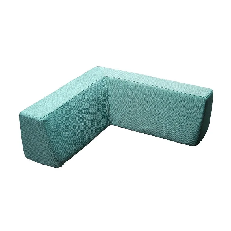 Denver Outdoor Corner Backrest in Green Upholstery