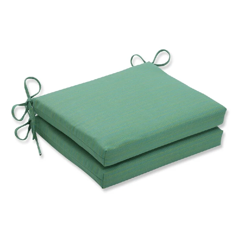 Midnight Sale Dupione Paradise Squared Corners Seat Cushion (Set of 2)