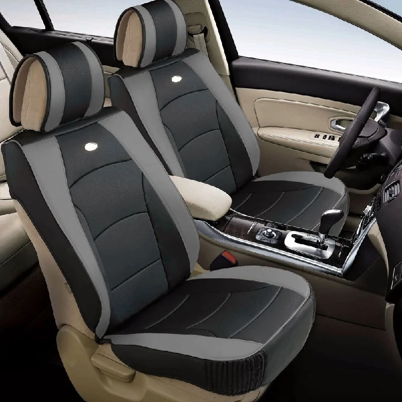 New Deals FH Group Gray Black Ultra Comfort Leatherette Bench Seat Cushions-Front-Fit Most Car, Truck, SUV, or Van New Deals FH Group Gray Black Ultra Comfort Leatherette Bench Seat Cushions-Front-Fit Most Car, Truck, SUV, or Van