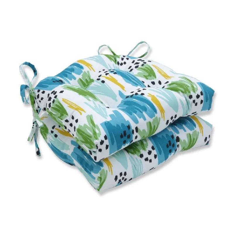 Special Buy Flicker Seaglass Reversible Chair Pad (Set of 2)
