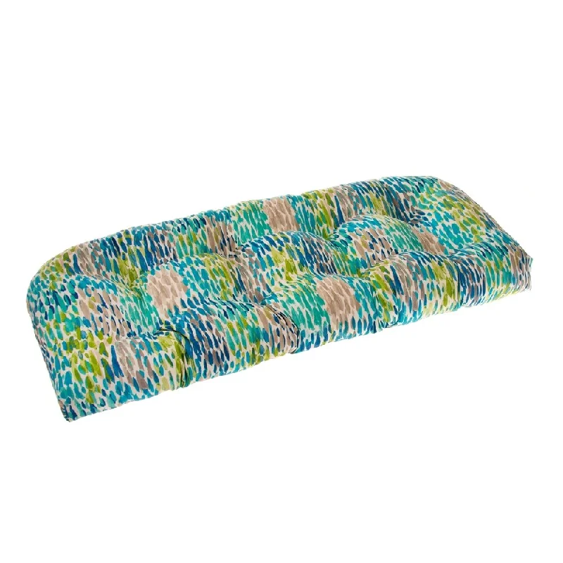 Glasgow April Showers Reversible Wicker Loveseat Cushion by Havenside Home