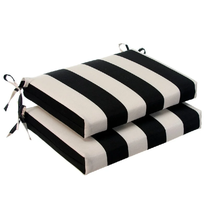 Glasgow Lux Stripe Oversized Seat Square Cushion (Set of 2) by Havenside Home - 20x20