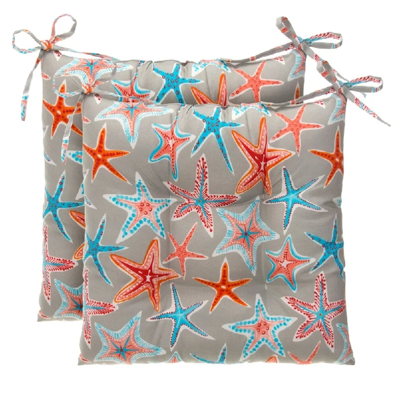 Glasgow Starfish Reversible Oversized Tufted Square Chair Cushion (Set of 2) by Havenside Home