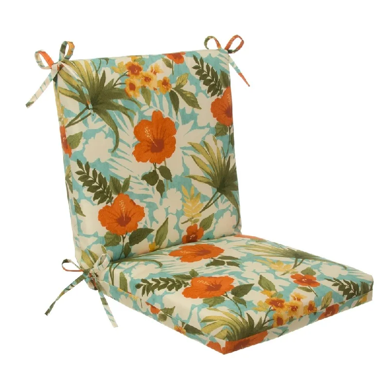 Glasgow Tropical Flowers Square Chair Cushion by Havenside Home