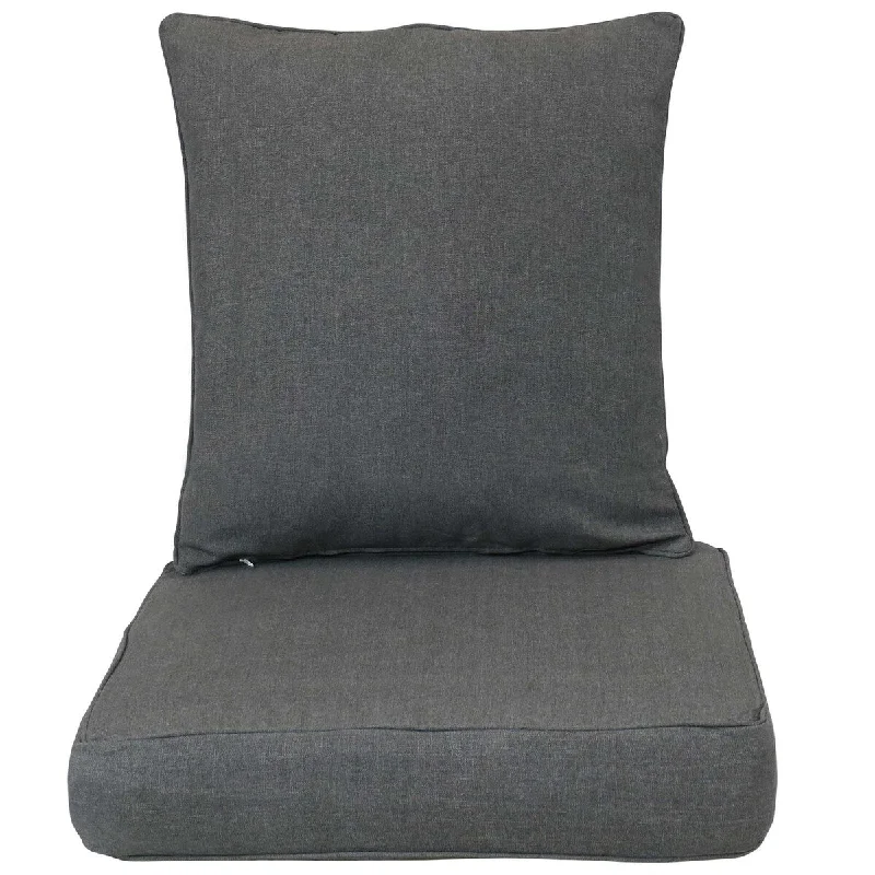 Gray Indoor Outdoor Polyester Back and Seat Cushions