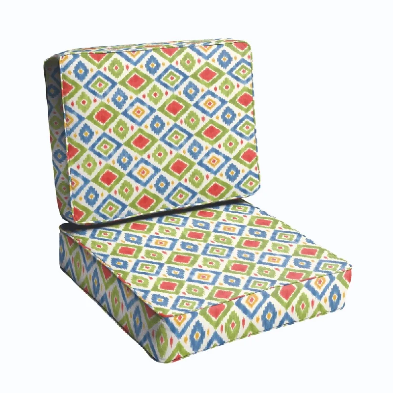 Green/ Red Diamonds 2-piece Indoor/Outdoor Cushion Set