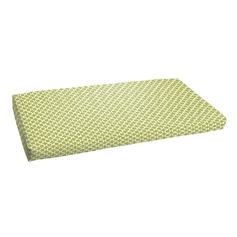 Hadley III Pear Green Chainlink Indoor/ Outdoor Bench Bristol Cushion