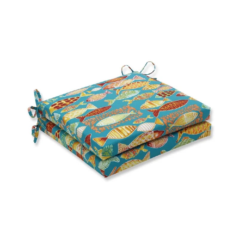 Buy Now Hooked Beach Squared Corners Seat Cushion 20x20x3 (Set of 2)