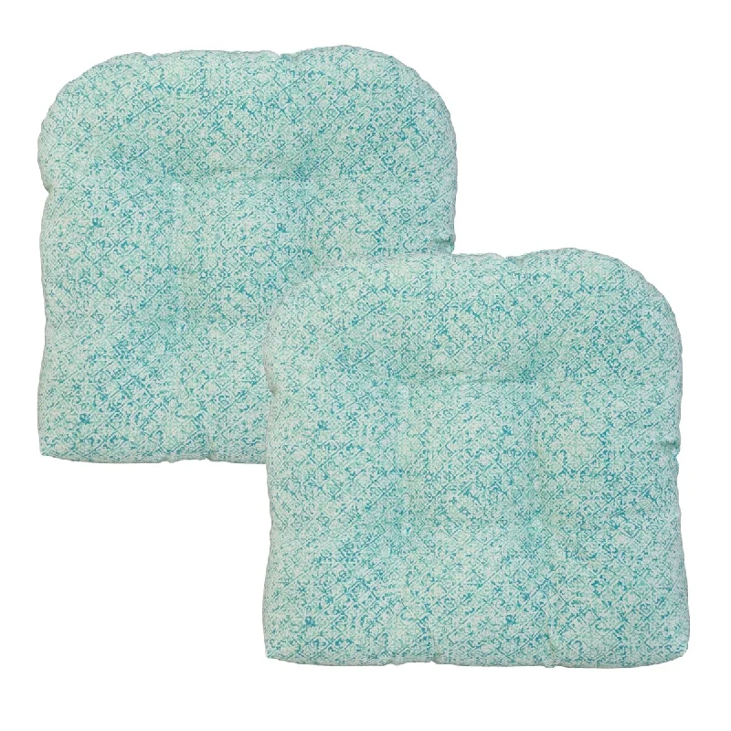 Hot Deal Imprint Outdoor Tufted Seat Cushions, Set of 2