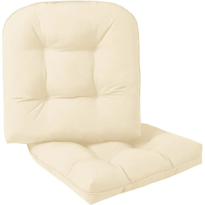 Savings Galore Indoor/Outdoor Tufted Seat Cushion Set of 2 Waterproof for Patio Furniture Savings Galore Indoor/Outdoor Tufted Seat Cushion Set of 2 Waterproof for Patio Furniture