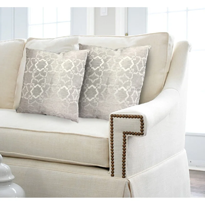 Special Promotion Lauren Taylor- Chelsea 2pk Jacquard Cushions - Taupe