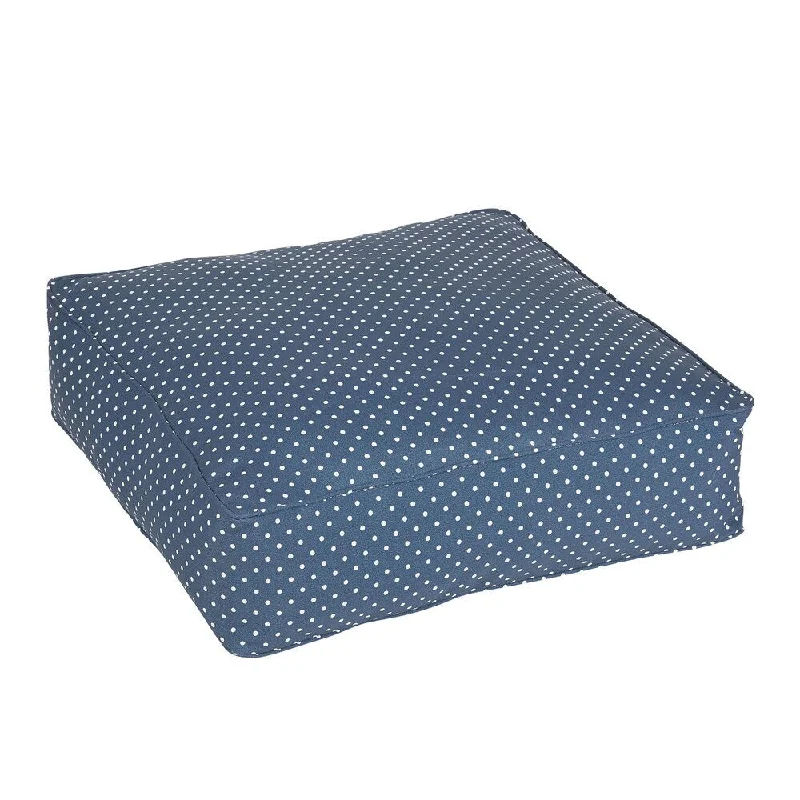 Maxwell Navy Mini Dots Indoor/ Outdoor 22.5 Inch Square Corded Cushion