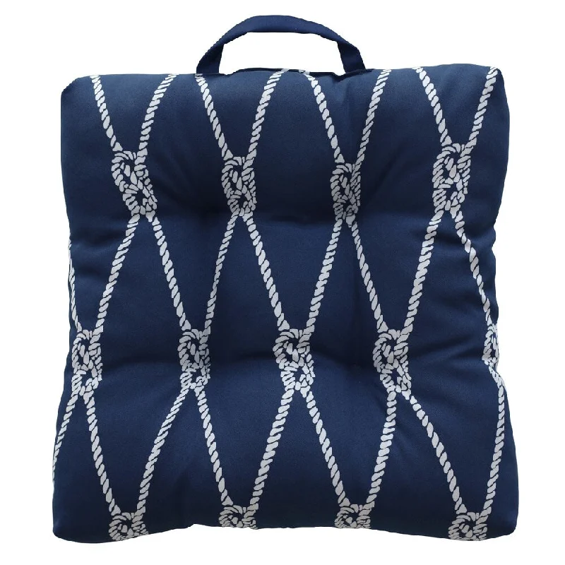 Nautical tufted chair cushions