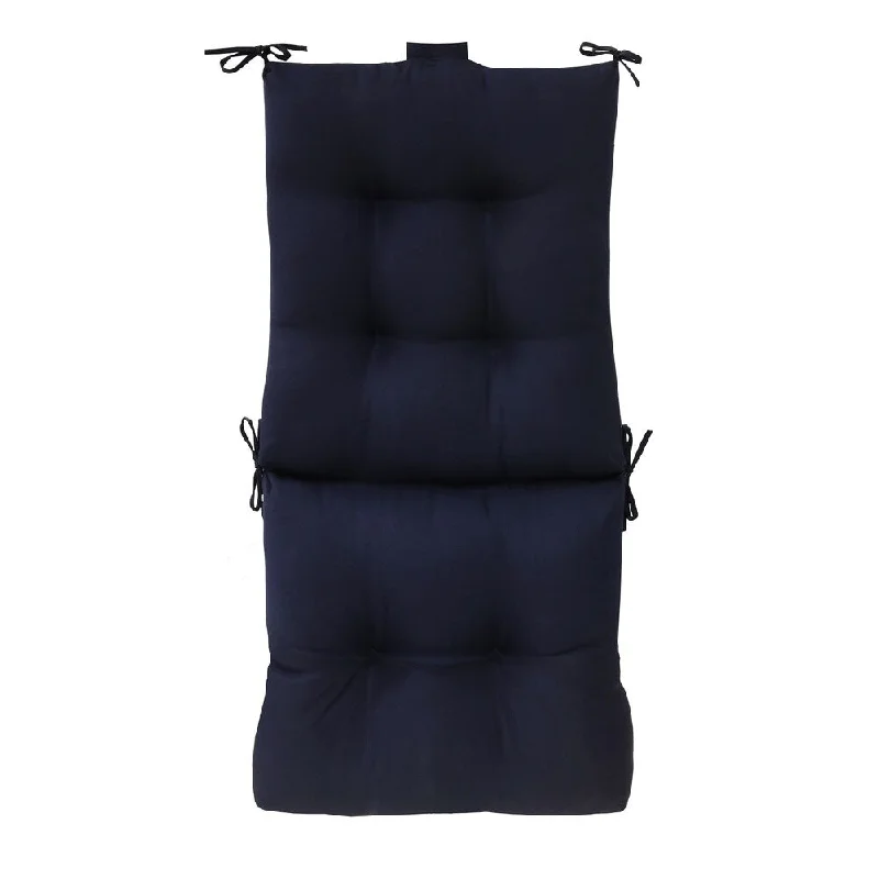 Navy Palm Outdoor chair pad