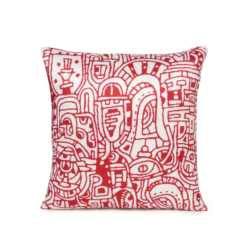 Red doodle pattern