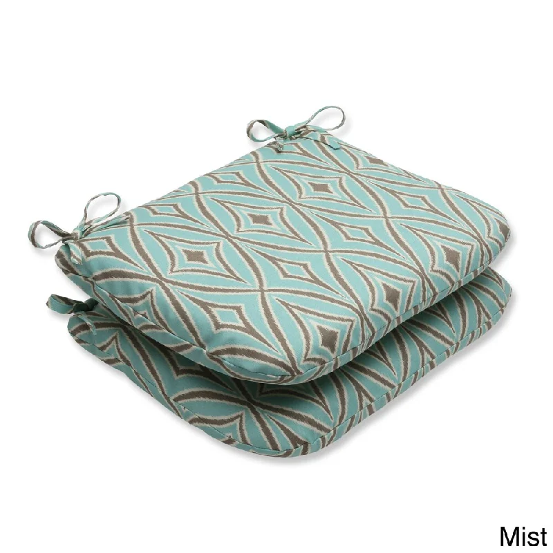 Discount Mania Outdoor Centro Rounded Corners Geometric Seat Cushion (Set of 2)
