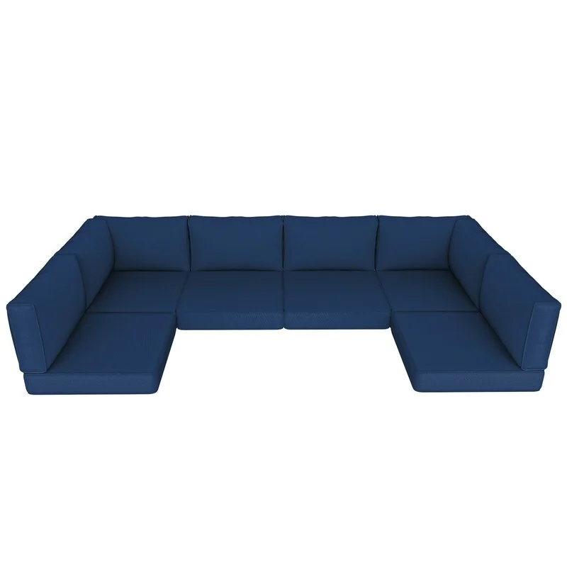 Act Fast Outdoor Replacement Cushions, Waterproof 14-Piece Seat Cushions - 102.4
