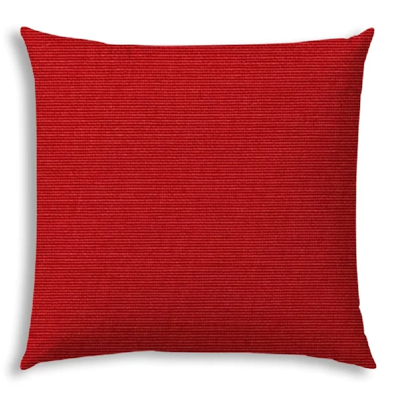 Act Fast Pacifica Red Jumbo Indoor/Outdoor Zippered Pillow Cover by Havenside Home - N/A