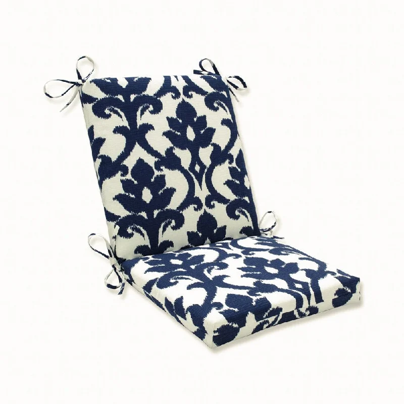 Now or Never Pillow Perfect Bosco Polyester Navy Squared Outdoor Chair Cushion