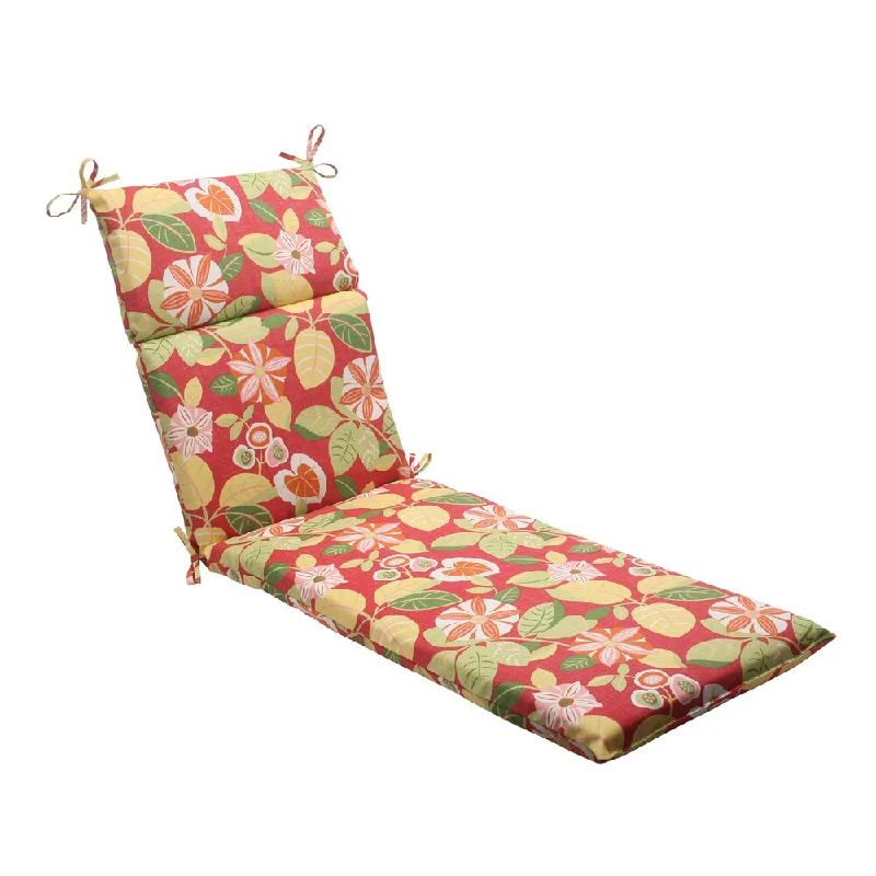 Price Buster Pillow Perfect Orient Polyester Red Outdoor Chaise Lounge Cushion