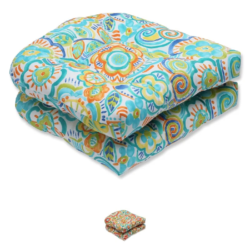 Online Exclusive Pillow Perfect Outdoor Bronwood Wicker Seat Cushion (Set of 2)