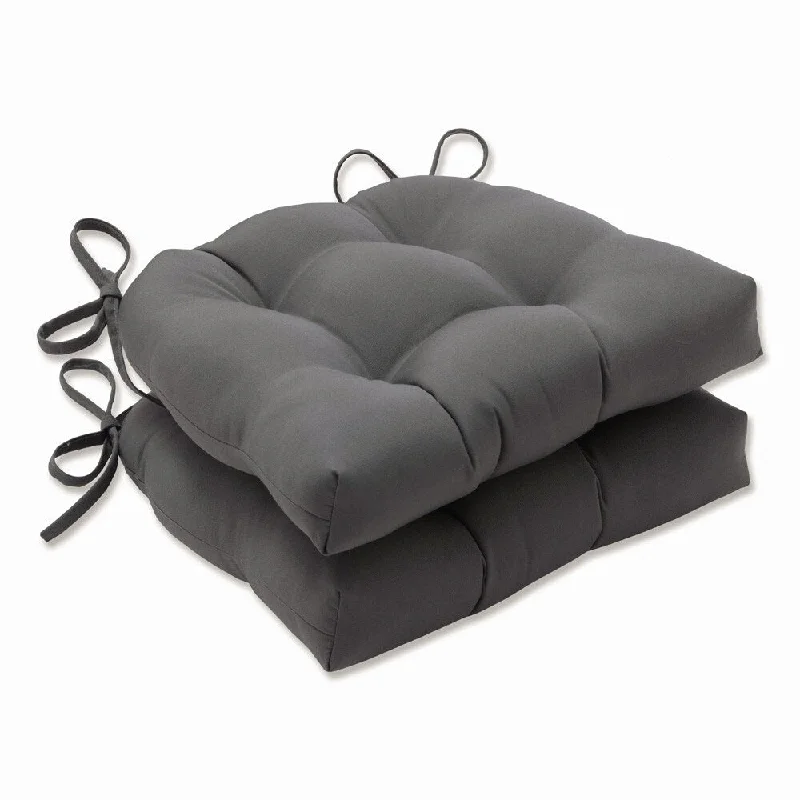 Deal Frenzy Pillow Perfect Outdoor Fortress Canvas Charcoal Deluxe Tufted Chairpad (Set of 2) - 17 X 17.5 X 4 - 17 X 17.5 X 4 Deal Frenzy Pillow Perfect Outdoor Fortress Canvas Charcoal Deluxe Tufted Chairpad (Set of 2) - 17 X 17.5 X 4 - 17 X 17.5 X 4