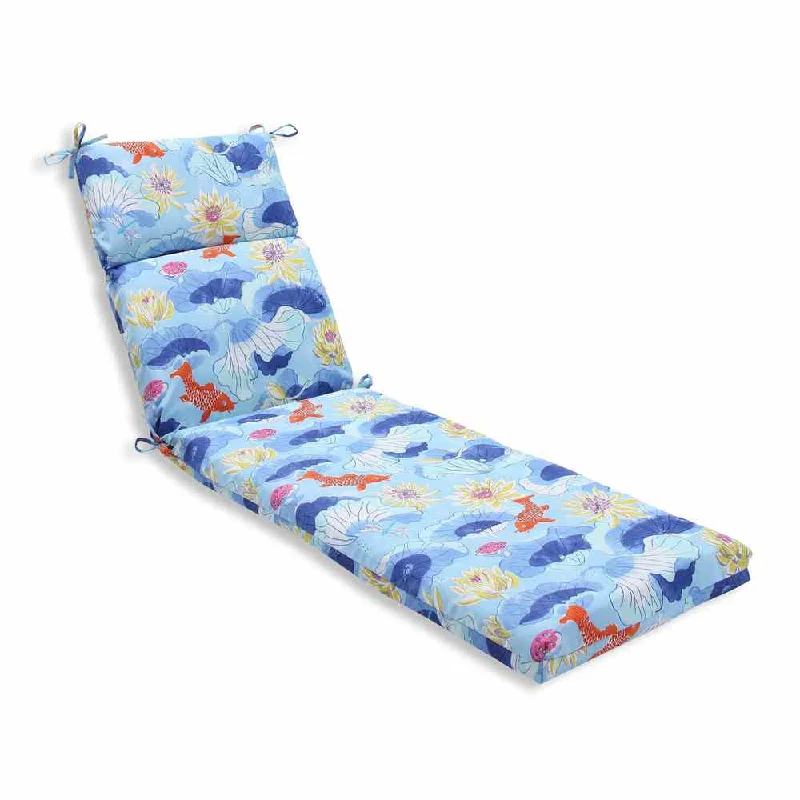 Fantastic Offers Pillow Perfect Outdoor/ Indoor Lotus Lake Cobalt Chaise Lounge Cushion Fantastic Offers Pillow Perfect Outdoor/ Indoor Lotus Lake Cobalt Chaise Lounge Cushion