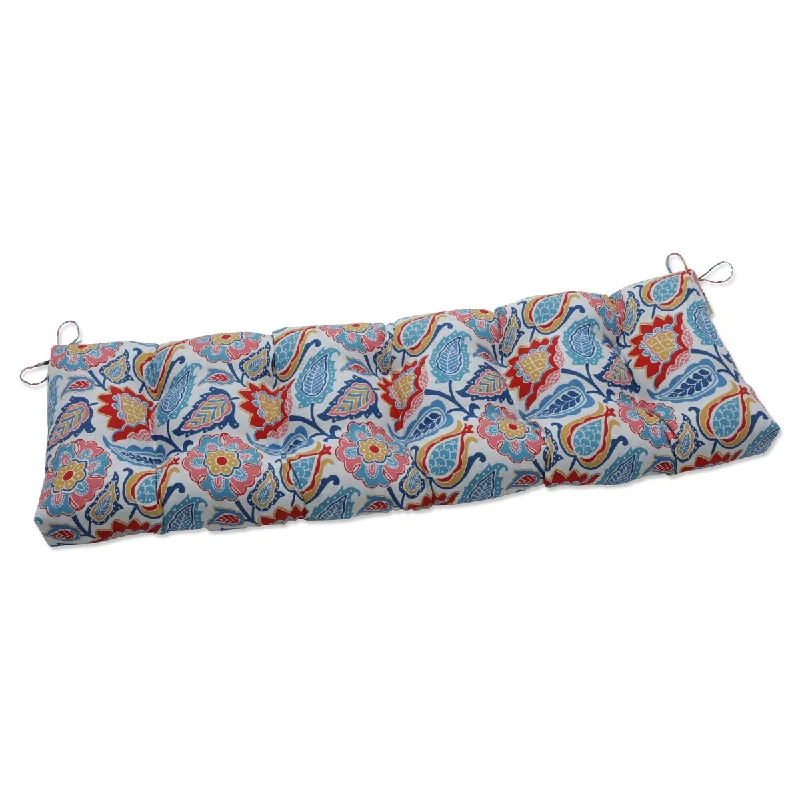 Crazy Deals Pillow Perfect Outdoor | Indoor Moroccan Flowers Slate Blue Outdoor Tufted Bench Swing Cushion 52 X 18 X 5 Crazy Deals Pillow Perfect Outdoor | Indoor Moroccan Flowers Slate Blue Outdoor Tufted Bench Swing Cushion 52 X 18 X 5