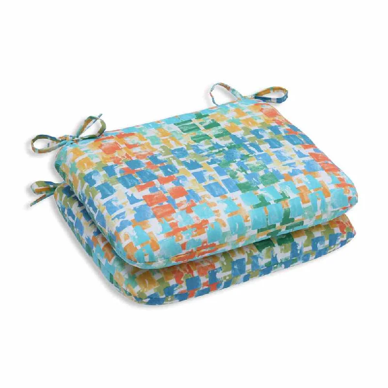 Massive Deals Pillow Perfect Outdoor/ Indoor Quibble Sunsplash Rounded Corners Seat Cushion (Set of 2) Massive Deals Pillow Perfect Outdoor/ Indoor Quibble Sunsplash Rounded Corners Seat Cushion (Set of 2)