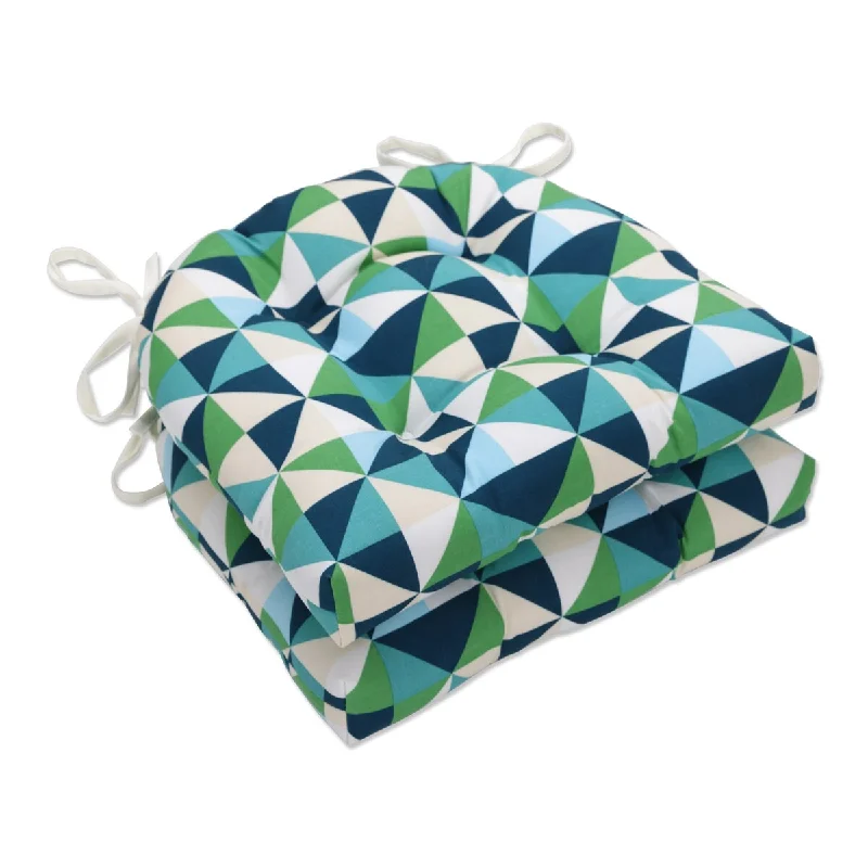 Exclusive Savings Pillow Perfect Outdoor Kaleidoscope Nile Deluxe Tufted Chairpad (Set of 2) - 17 X 17.5 X 4 - 17 X 17.5 X 4 Exclusive Savings Pillow Perfect Outdoor Kaleidoscope Nile Deluxe Tufted Chairpad (Set of 2) - 17 X 17.5 X 4 - 17 X 17.5 X 4