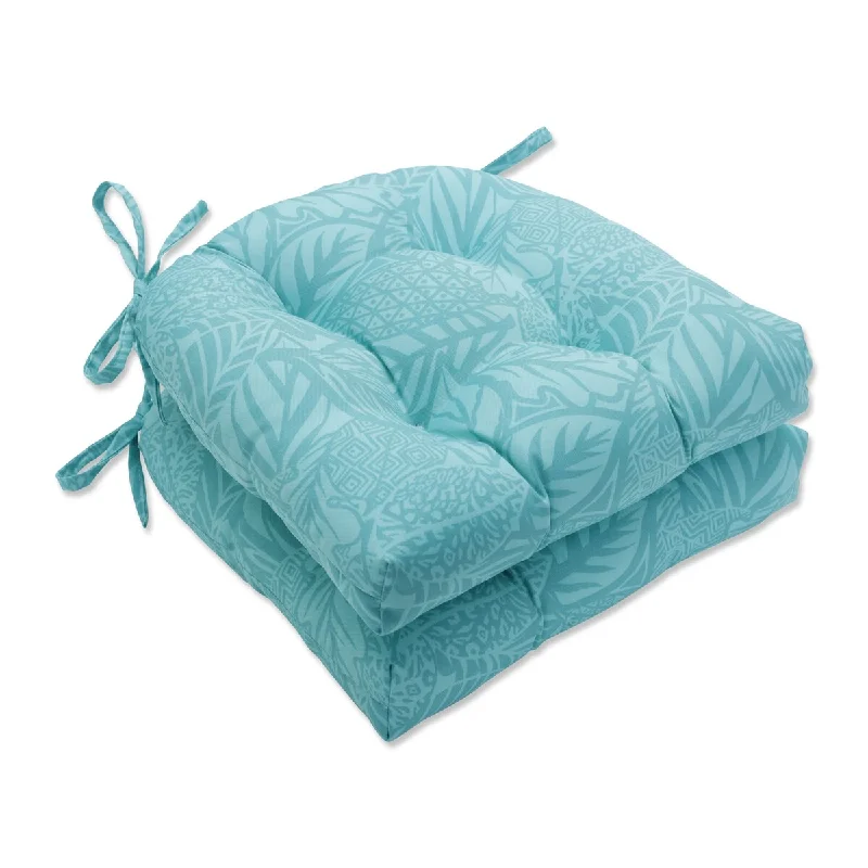 Season Finale Sale Pillow Perfect Outdoor Maven Lagoon Reversible Chair Pad (Set of 2) - 15.5 X 16 X 4 - 15.5 X 16 X 4 Season Finale Sale Pillow Perfect Outdoor Maven Lagoon Reversible Chair Pad (Set of 2) - 15.5 X 16 X 4 - 15.5 X 16 X 4