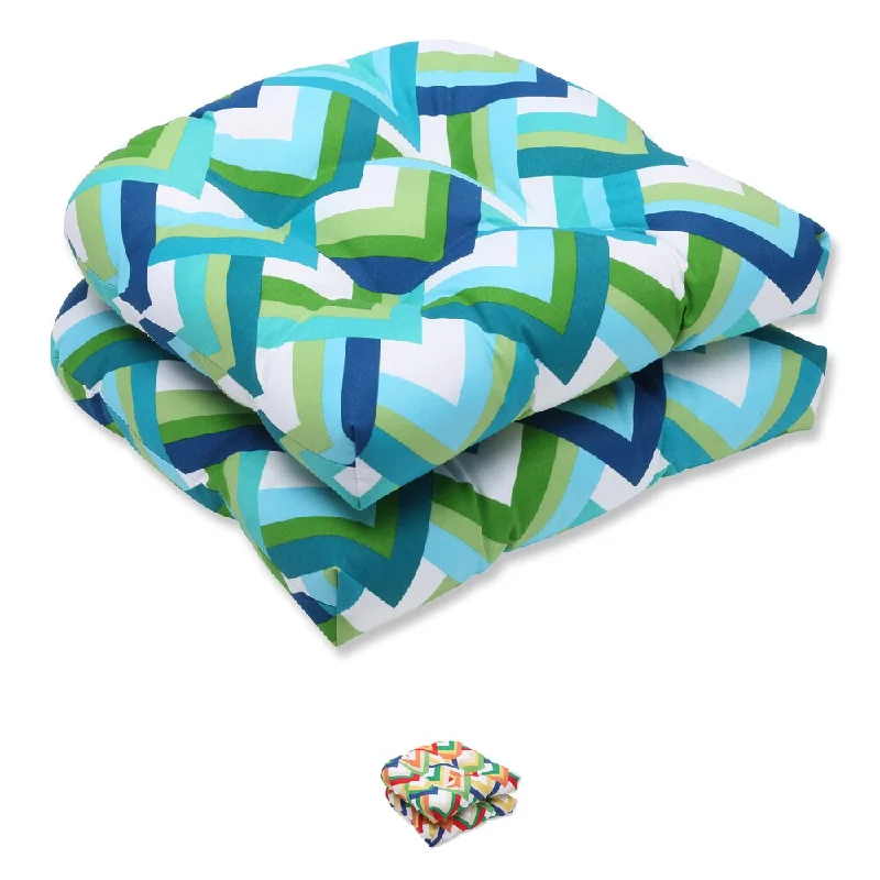 Savings Alert Pillow Perfect Outdoor Resort Wicker Seat Cushion (Set of 2)