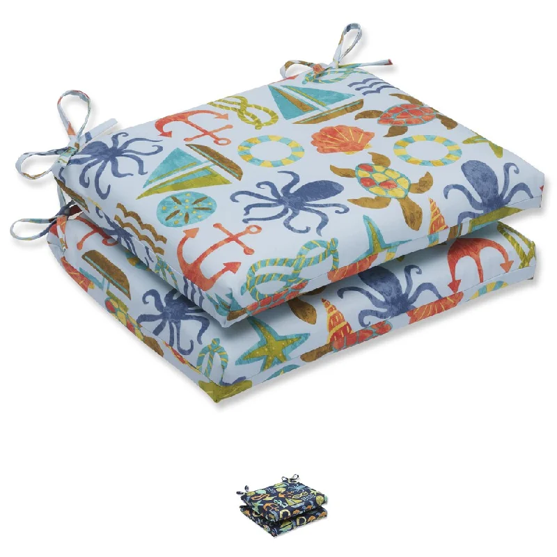 Bargain Blast Pillow Perfect Outdoor Seapoint Squared Corners Seat Cushion (Set of 2) Bargain Blast Pillow Perfect Outdoor Seapoint Squared Corners Seat Cushion (Set of 2)